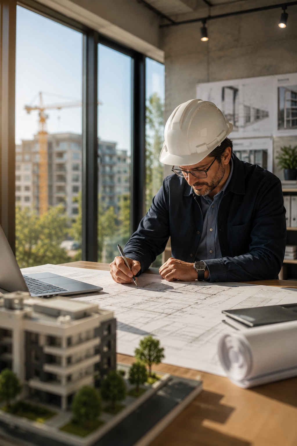 arquitecto en oficina